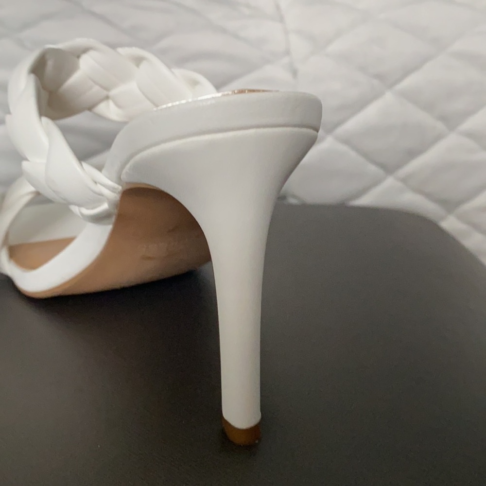 Express design white double braided sandals. - Picture 7 of 8